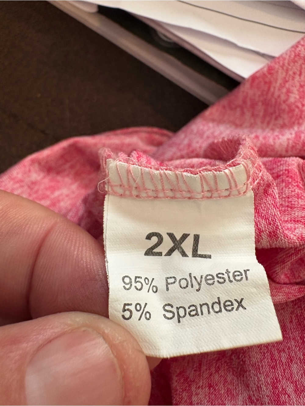 Kids Pink Heather Performance Top - 2XL